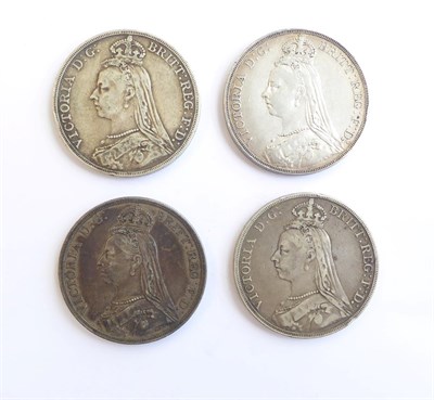 Lot 2116 - Victoria Jubilee Head Crowns 1887, 1889, 1891 and 1892 S3921 VF - GVF (4)