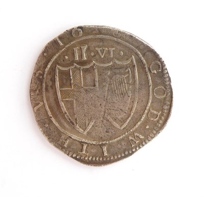 Lot 2136 - Commonwealth Halfcrown 16?? Last two digits of date worn (possibly 1653 or 1656), mm sun;...