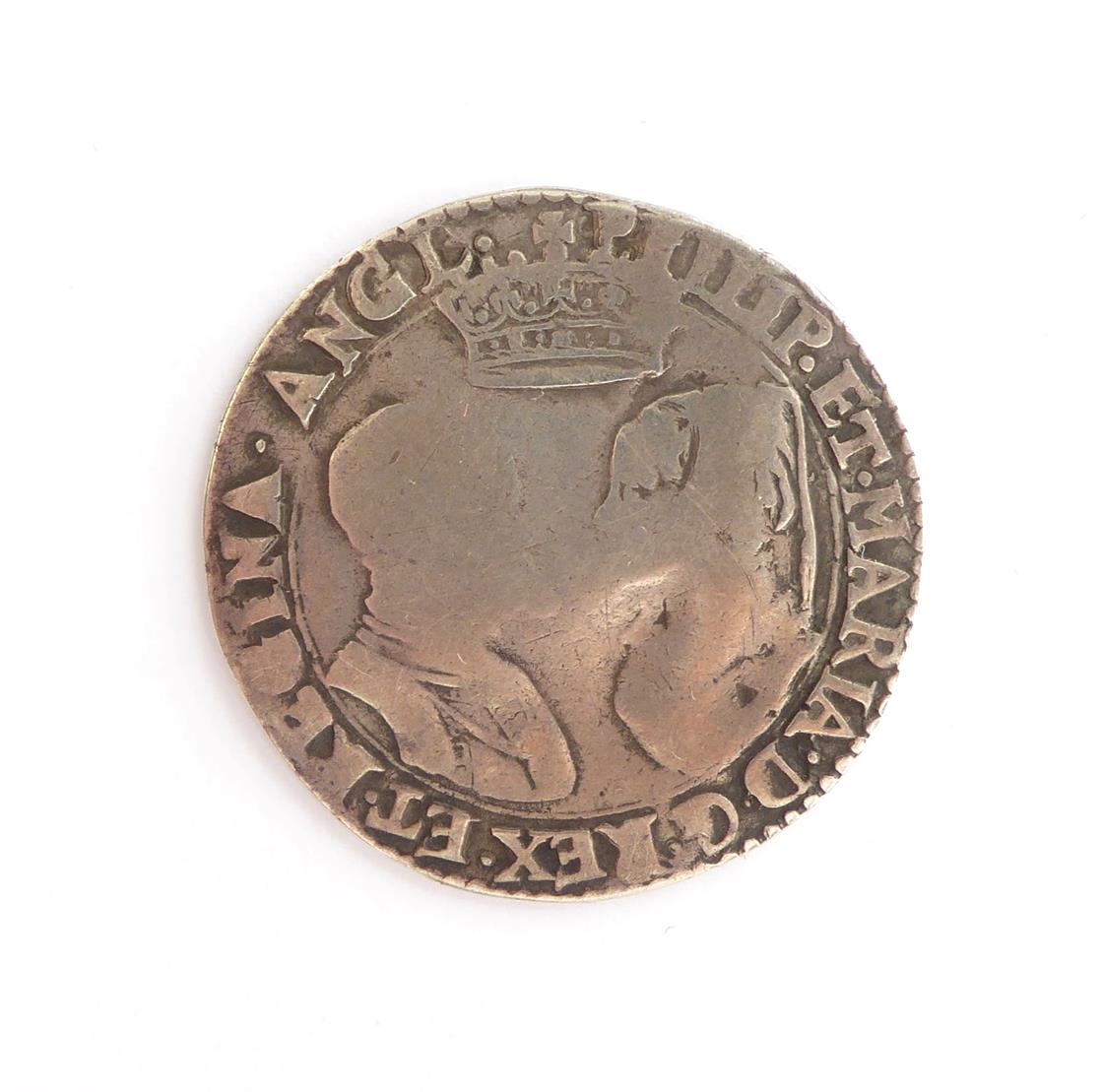 Lot 2155 - Philip & Mary Shilling, crowned facing busts, English titles only, undated with mark of value;...
