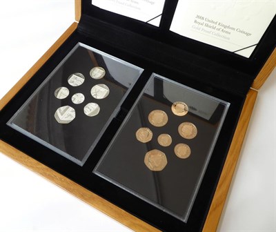 Lot 2164 - Gold & Silver Proof Set 2008 'Royal Shield of Arms' comprising 2 x 7-coin sets: gold proof £1,...
