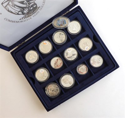 Lot 2180 - 12 x Silver Proof Foreign & Commonwealth Coins in the Series ' Ships & Explorers' comprising:...