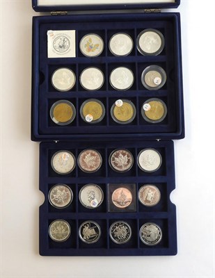 Lot 2185 - Canada 12 x Silver Dollars comprising 6 x 'Maple Leaf' 5 dollars, each 1oz .999 silver: 1994, 1997