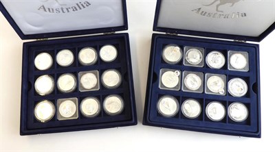 Lot 2195 - 'The Official Coins of Australia' a collection of 37 x Australian silver coins comprising: 21 x...