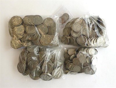 Lot 2229 - £36.32½ Face Value pre-47 Silver, comprising 26 x halfcrowns, 175 x florins, 212 x shillings...