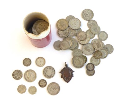 Lot 2234 - Around £3.40 in Pre-47 Silver, and 25p in pre 1920 silver, along with a 1797 Cartwheel Penny - lot