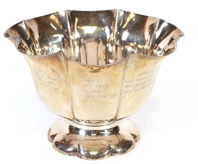 Lot 27 - A George V Silver Bowl, by Horace Woodward and Co. Ltd., London, 1910, fluted tapering, on...