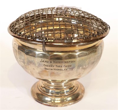 Lot 32 - A George V Silver Bowl, by Docker and Burn Ltd., Birmingham, 1928, fluted tapering and on spreading