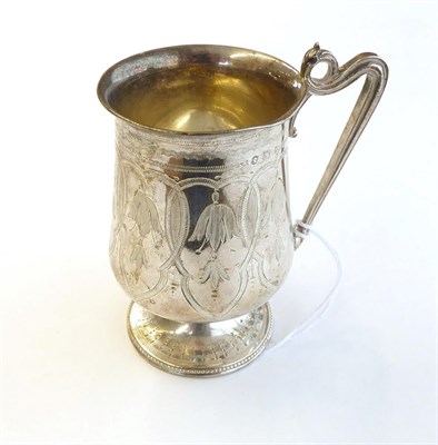 Lot 42 - A Victorian Silver Mug, maker's mark ?&T, Birmingham, 1868, baluster and on spreading foot,...