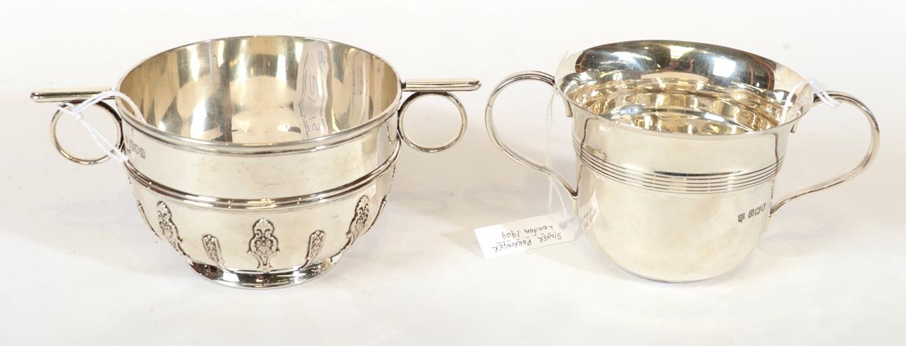 Lot 51 - An Edward VII Silver Porringer, by Holland, Aldwinckle and Slater, London, 1909, tapering...