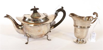Lot 70 - An Edward VII Silver Teapot and Cream-Jug, The Teapot by Williams (Birmingham) Ltd.,...