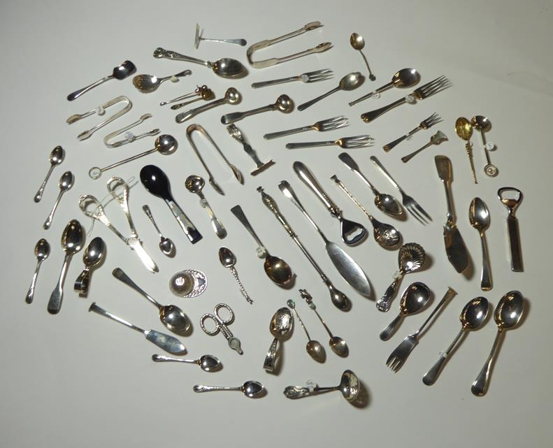 Lot 75 - A Collection of George III and Later Silver and Silver-Mounted Flatware, various patterns; Together