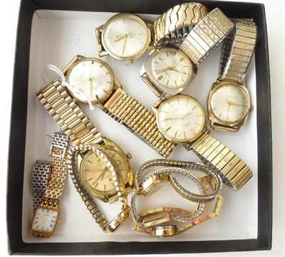 Lot 92 - A Tissot Seastar Automatic Calendar Wristwatch; a Lady's 9 Carat Gold Tissot Wristwatch; and a...