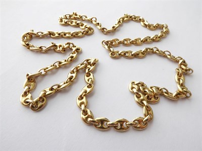 Lot 107 - A Yellow Metal Fancy Link Necklace, length 60cm