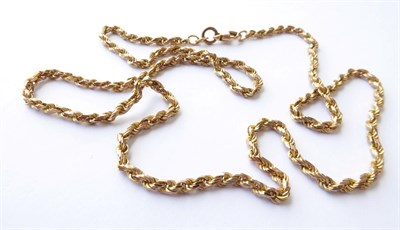 Lot 112 - A 9 Carat Gold Ropetwist Chain, length 51.5cm