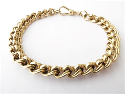 Lot 130 - A 9 Carat Gold Bracelet, length 20.5cm