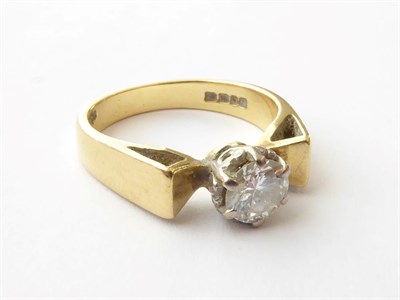 Lot 182 - An 18 Carat Gold Diamond Solitaire Ring, finger size K