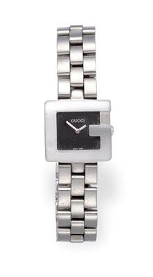 Lot 2209 - A Lady's Stainless Steel Wristwatch, signed Gucci, model: G Series, ref: 3600L, circa 2000,...