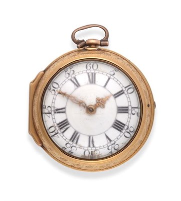 Lot 2228 - A Gold Pair Cased Pocket Watch, signed Thos Gilpin, London, circa 1750, gilt fusee movement signed