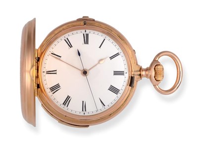 Lot 2246 - An 18 Carat Gold Quarter Repeater Independent Centre Seconds Full Hunter Keyless Pocket Watch,...