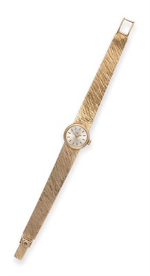 Lot 2249 - A Lady's 9 Carat Gold Wristwatch, signed Omega, 1966, (calibre 484) lever movement signed and...