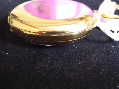 Lot 2275 - An 18 Carat Gold Open Faced Keyless Pocket Watch, signed Patek Philippe & Cie, Geneve, model:...