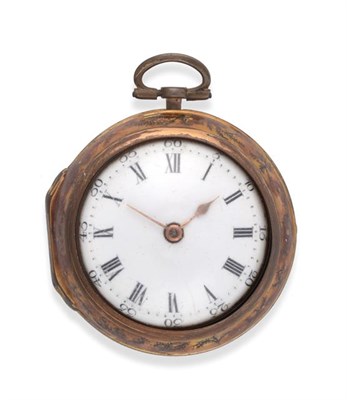 Lot 2289 - An Under Painted Horn Silver Verge Pocket Watch, signed Thos Budd, London, 1774, gilt fusee...