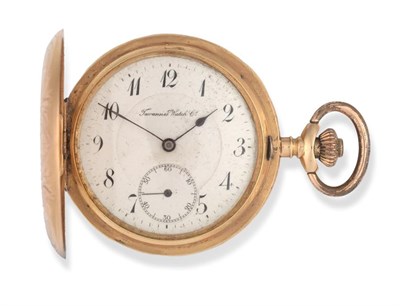 Lot 2296 - An 18 Carat Gold Full Hunter Keyless Pocket Watch, signed Tavannes Watch Co, circa 1910, lever...