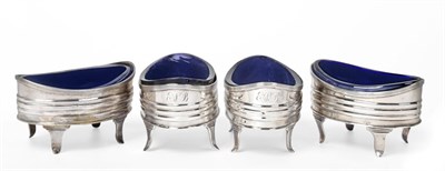 Lot 2325 - A Set of Four George III Scottish Silver Salt-Cellars, by John McDonald, Edinburgh, Circa 1800,...