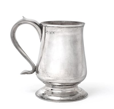 Lot 2326 - A George III Provincial Silver Mug, by Dorothy Langlands, Newcastle, Probably 1784, tapering...