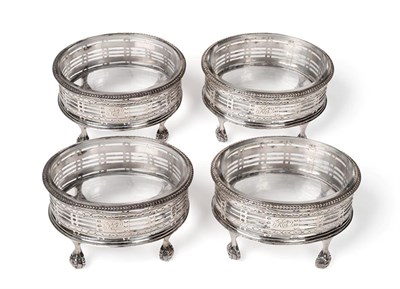 Lot 2327 - A Set of Four George III Silver Salt-Cellars, by John Hoyland and Co., Sheffield, 1777, oval...