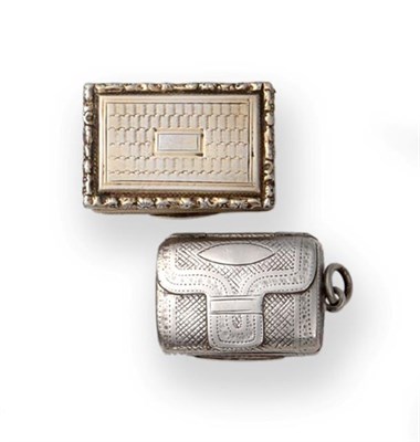 Lot 2347 - A George III and a George IV Silver Vinaigrette, The First by John Lawrence, Birmingham, 1818,...