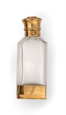 Lot 2366 - A Victorian Silver-Gilt Mounted Clear Glass Scent-Bottle Cum Vinaigrette, by Sampson Mordan and...