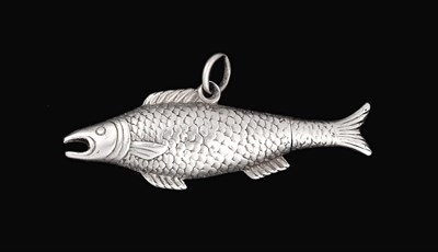 Lot 2392 - A Victorian Silver Pencil, by Sampson Mordan and Co., Circa 1880, modelled as a salmon, with...