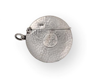 Lot 2405 - An Edward VII Silver Vesta-Case, by Sampson Mordan and Co., Chester, 1906, circular and with...