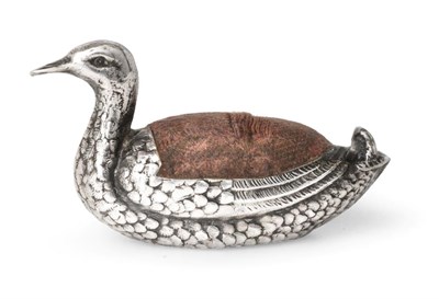 Lot 2406 - An Edward VII Silver Pin-Cushion, by Sampson Mordan and Co., Sheffield, 1906, modelled as a...