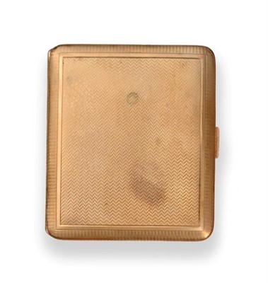 Lot 2416 - A George V Gold Cigarette-Case, Marks Indistinct, Possibly 1929, Retailed by Mappin and Webb,...