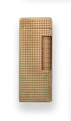 Lot 2418 - An Elizabeth II Gold Cigarette-Lighter, by Alfred Dunhill and Sons, London, 1967, 9ct, oblong...