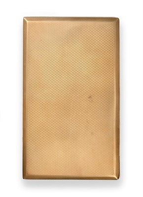 Lot 2422 - A George V Gold Cigarette-Case, Probably by B. H. Britton and Sons, Birmingham, 1935, 9ct,...