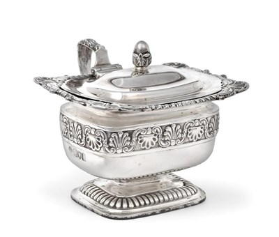 Lot 2448 - An Edward VII Silver Mustard-Pot, by John Bodman Carrington, London, 1902, oblong and on...