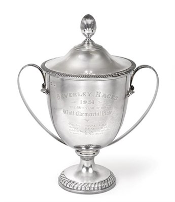 Lot 2462 - An Edward VII Silver Trophy-Cup, by Elkington and Co., Birmingham, 1908, tapering and on...