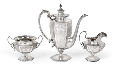 Lot 2490 - A Three-Piece American Silver Tea and Coffee-Service, by Shreve, Crump and Low Co., Boston,...