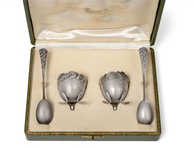 Lot 2496 - A Pair of French Silver Egg-Cups and a Pair of Egg-Spoons, by Charles Murat, Paris, Circa 1900,...