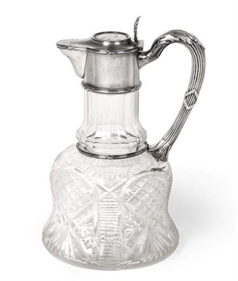 Lot 2508 - A Russian Silver-Mounted Cut-Glass Claret-Jug, by Pavel Ovchinnikov, St Petersburg, 1896-1908,...