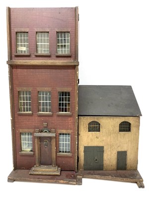 Lot 2004 - Late 19th Century Dolls House, comprising a wooden three storey brick painted Victorian style...