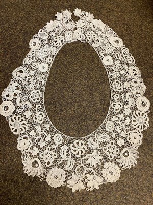 Lot 2022 - Assorted Mainly Early 20th Century Lace, comprising Irish Crochet collars, cuffs, baby bonnet,...