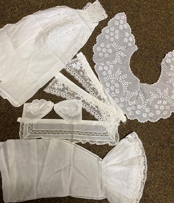 Lot 2024 - Assorted Mainly Early 20th Century Mixed Lace, comprising Ayrshire embroidery on white cotton...