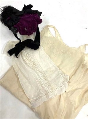 Lot 2041 - Late 19th Century/Early 20th Costume and Accessories, including lady's black silk bodice with...