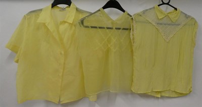 Lot 2046 - A Quantity of Circa 1940/50s Ladies Shirts and Tops, including the following labels Susan...