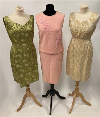 Lot 2063 - Assorted Circa 1950/70s Ladies' Costume, comprising a Ma Cherie pink wool skirt and sleeveless...