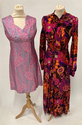 Lot 2063 - Assorted Circa 1950/70s Ladies' Costume, comprising a Ma Cherie pink wool skirt and sleeveless...